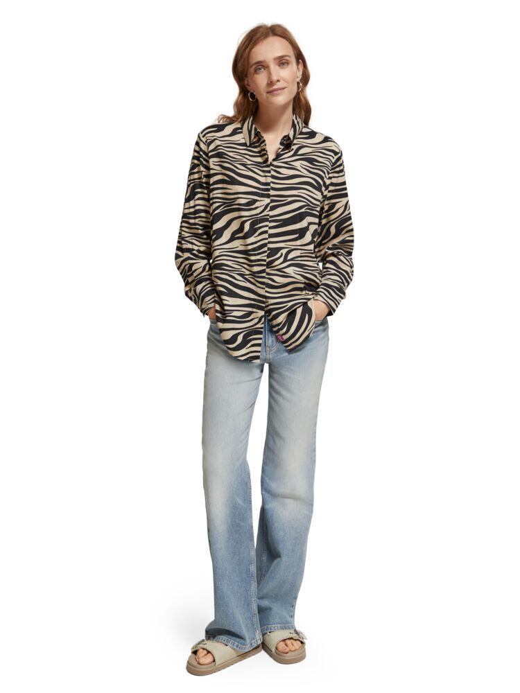 SCOTCH & SODA RELAXED FIT SHIRT WITH TIGER PRINT