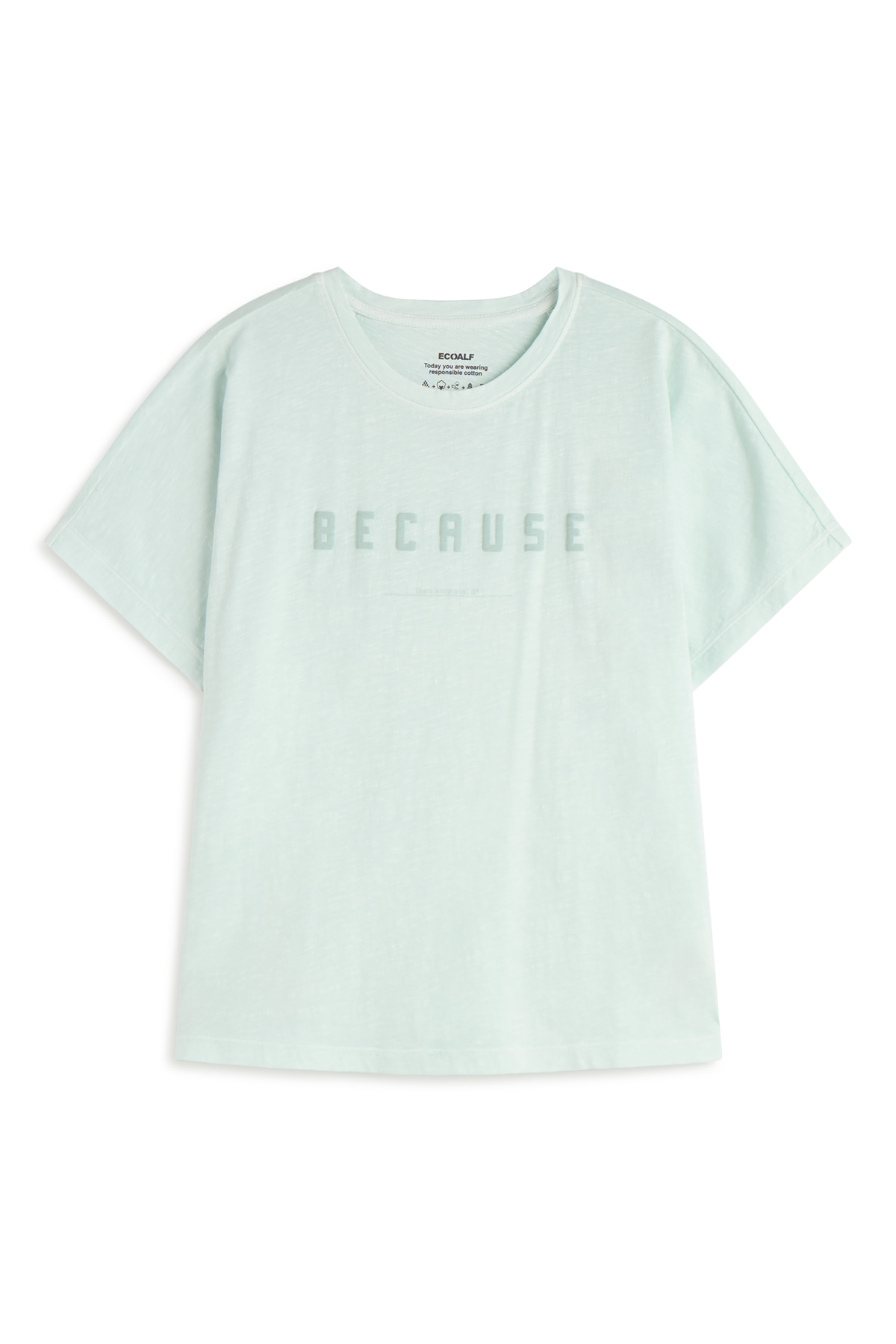 ECOALF SHIRT 'BECAUSE THERE IS NO PLANET B' PALE MINT