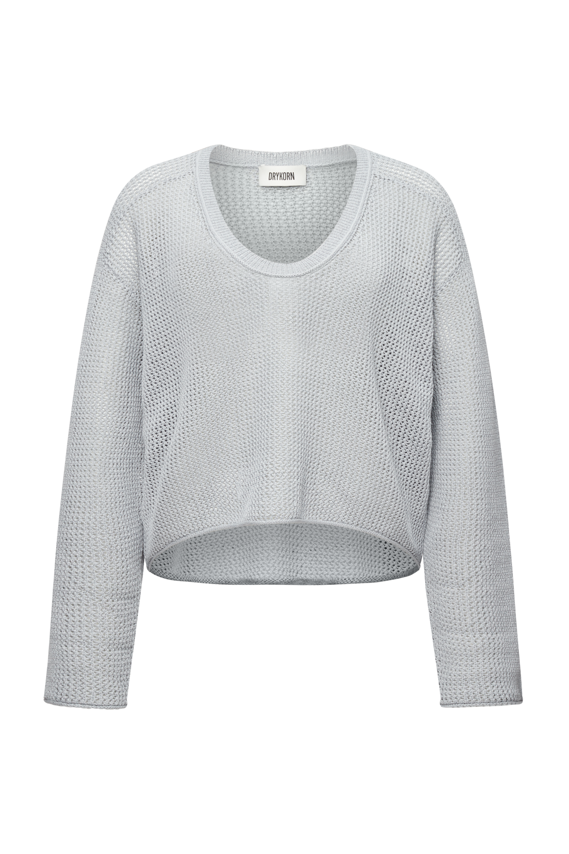 DRYKORN OVERSIZED PULLOVER SOMAIJA IN NETZOPTIK RAUCHBLAU