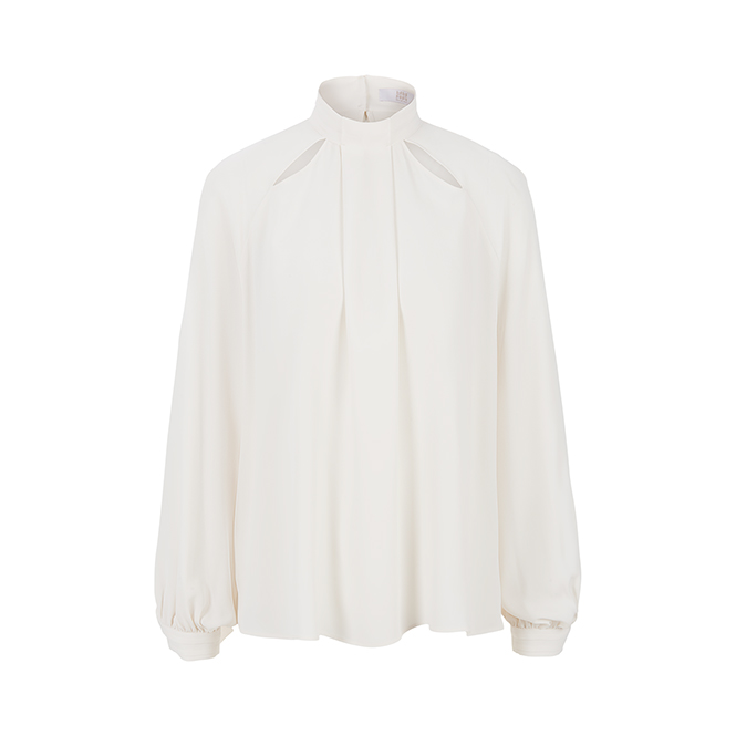 RIANI BLUSE MIT CUT-OUT OFFWHITE