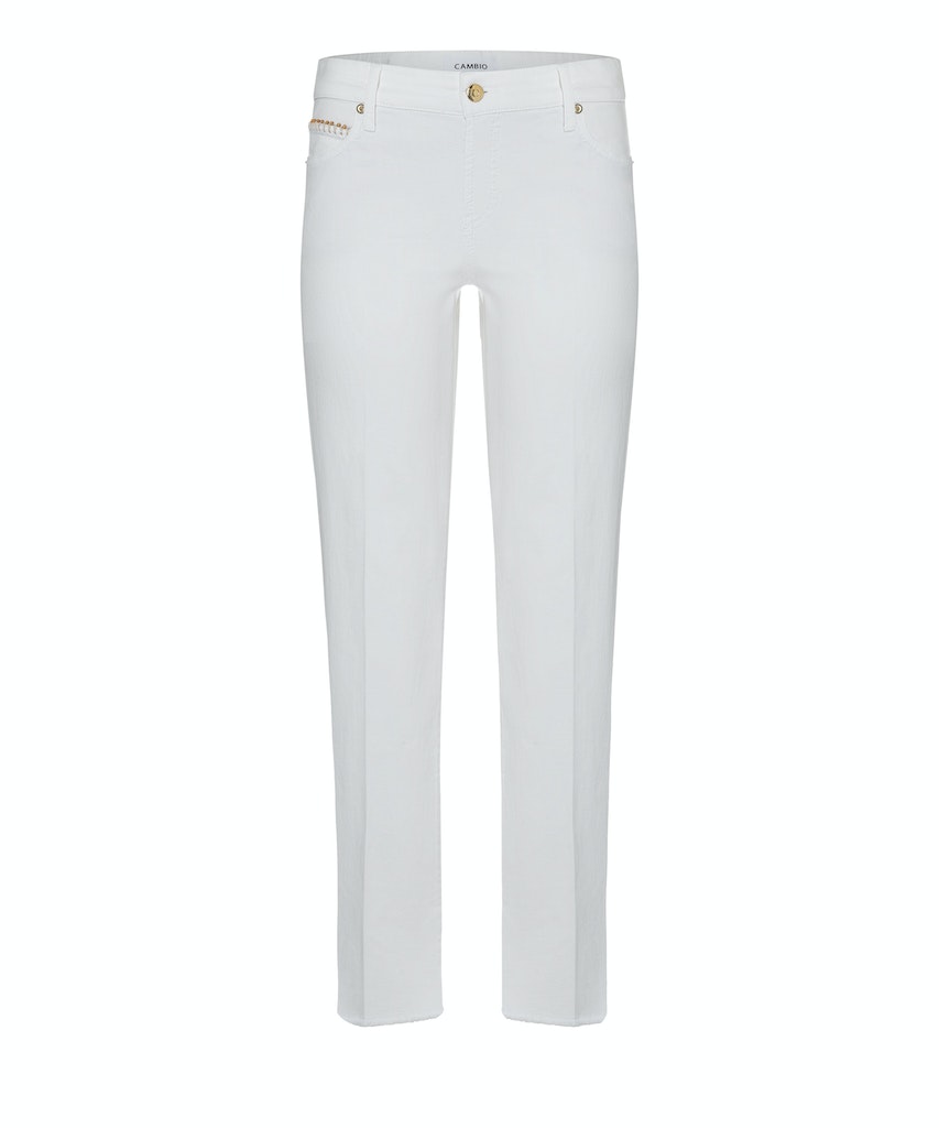 CAMBIO JEANS PIPER HANDMADE DETAILS WHITE